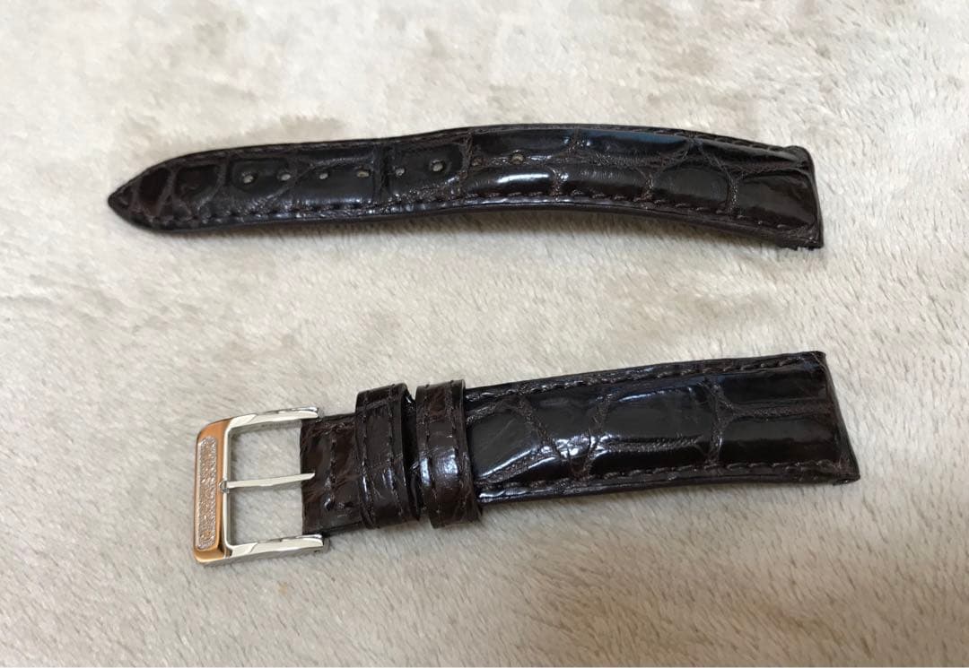 【美品】グランドセイコー 純正ベルト 純正尾錠 茶 クロコダイル Grand Seiko DEA5BW SEIKO グランドセイコー 18mm 純正革ベルト