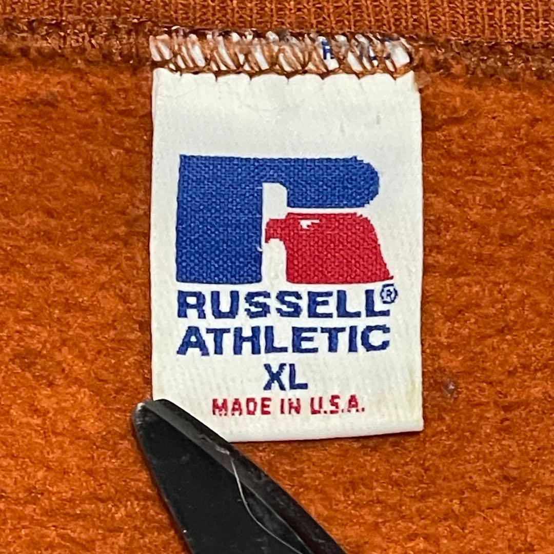 ラッセルアスレチック スウェット 90s USA製 TEXAS アーチロゴ XL