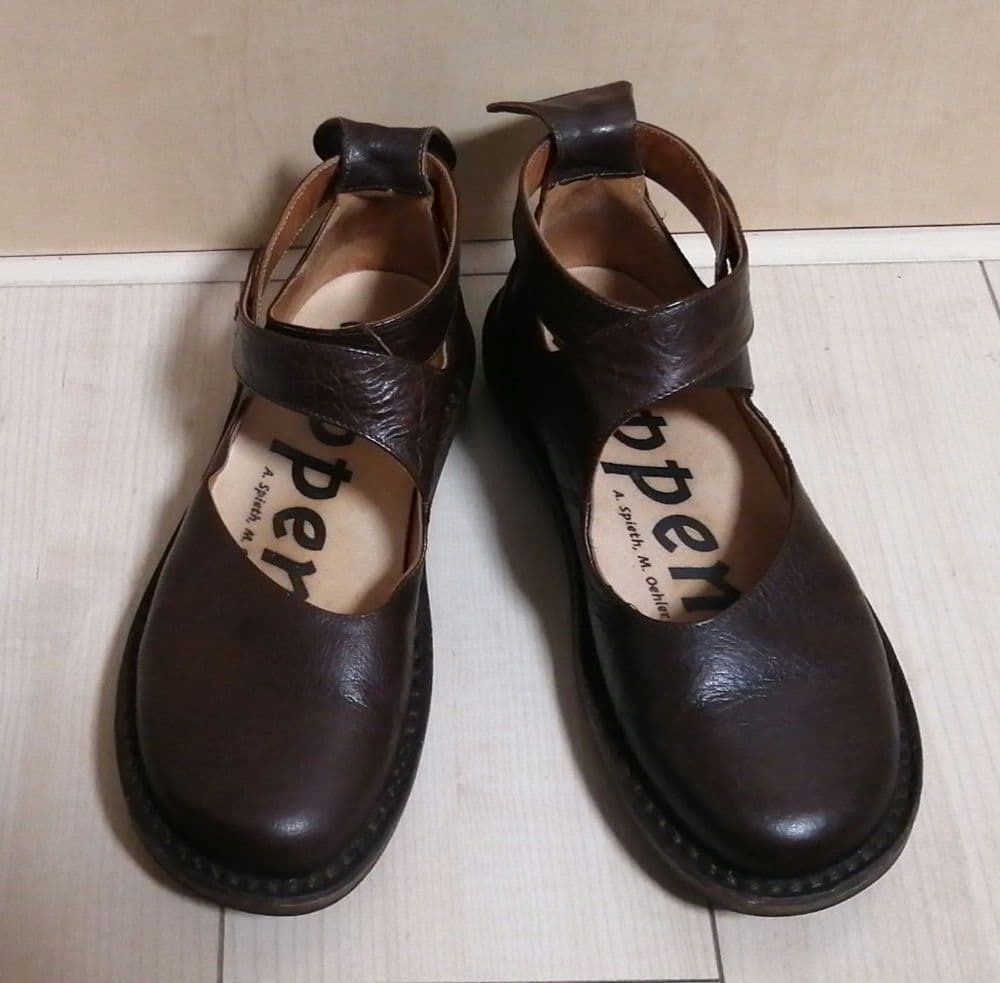 トリッペン　trippen vivienne レザー 37 ダークブラウン 送料無料】trippen[トリッペン]/VIVIENNE-BOX82(Closedシリーズ