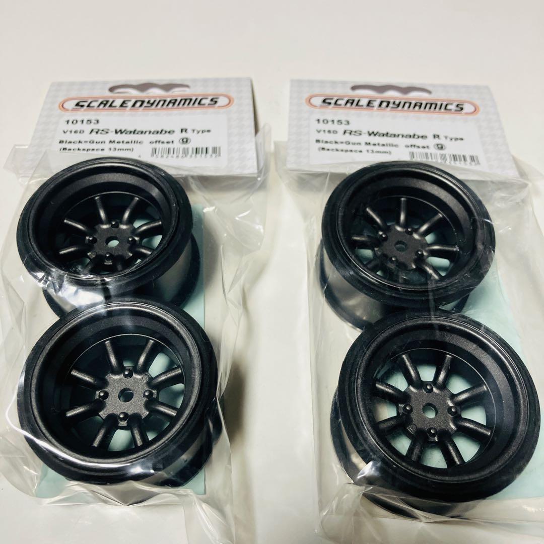 新品 スケールダイナミクス ワタナベホイール 小径 ブラック 4本セット