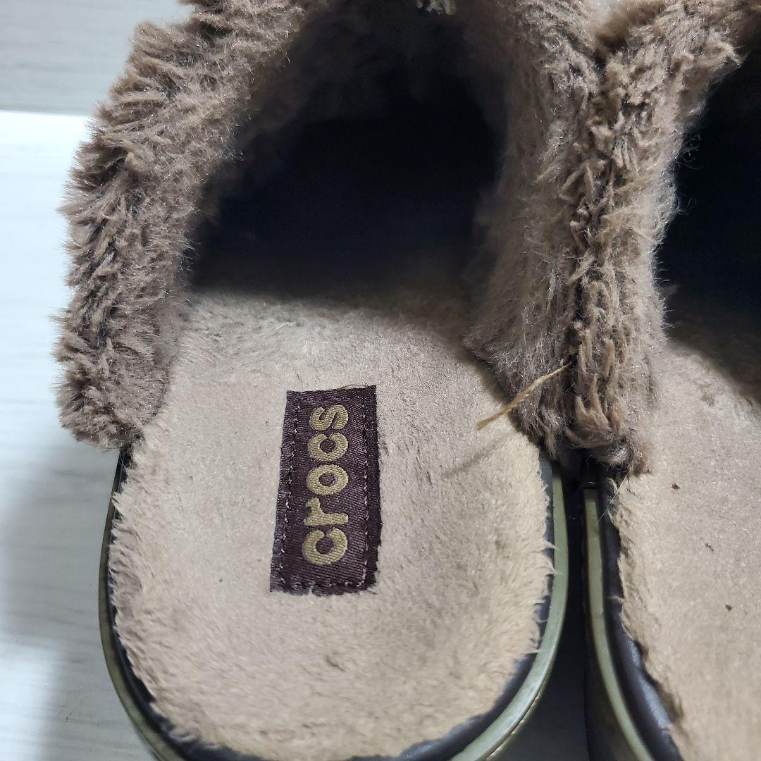 廃盤品◇クロックス crocs コブラー ボア付厚底 サボサンダル 7w