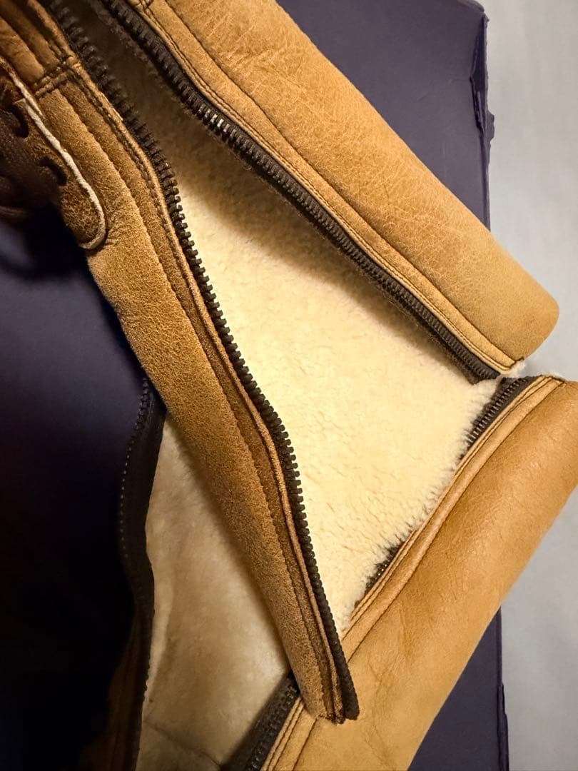 美品 PRADA ベージュ ロングブーツ ムートン car shoe 35.5