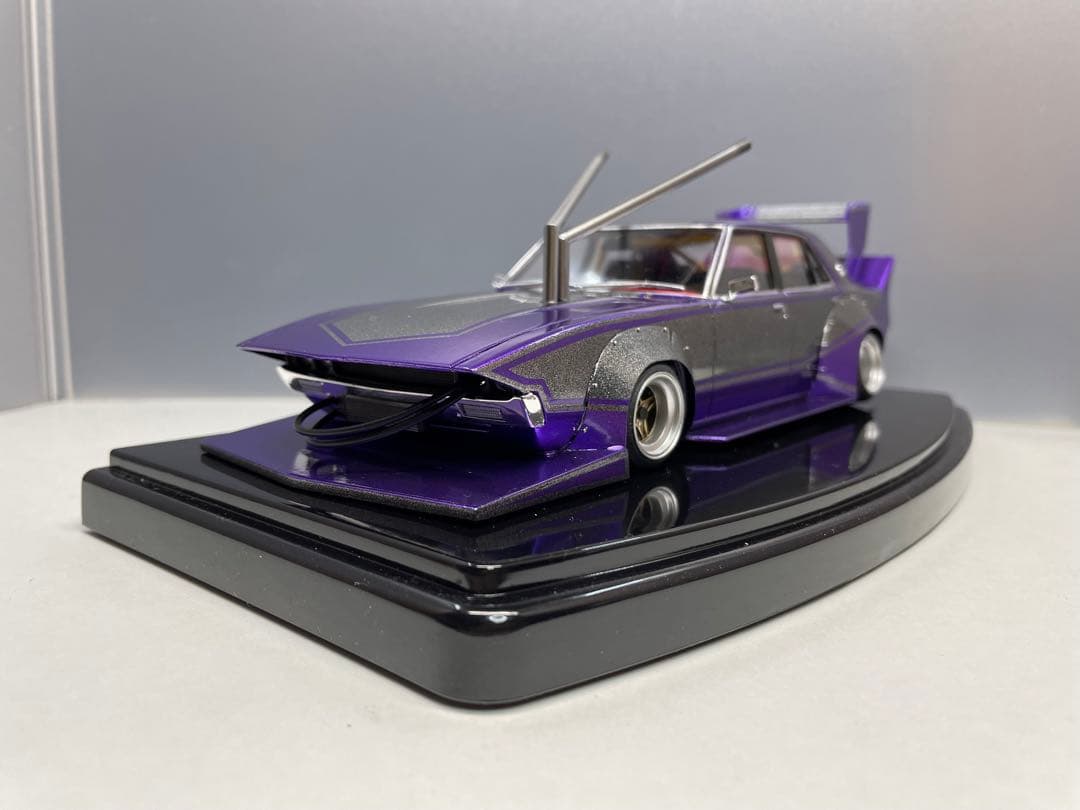 アオシマ1/24プラモデル完成品 ケンメリ4ドア 街道レーサー - メルカリ