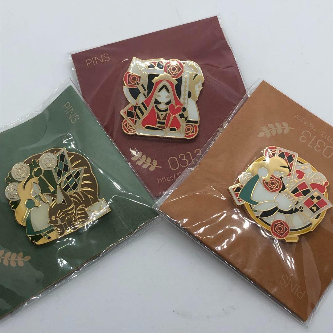 0313 アリス ピンズ ピンバッジセット ⑬ディズニーストア アリスとホワイトラビット ピンバッジセット