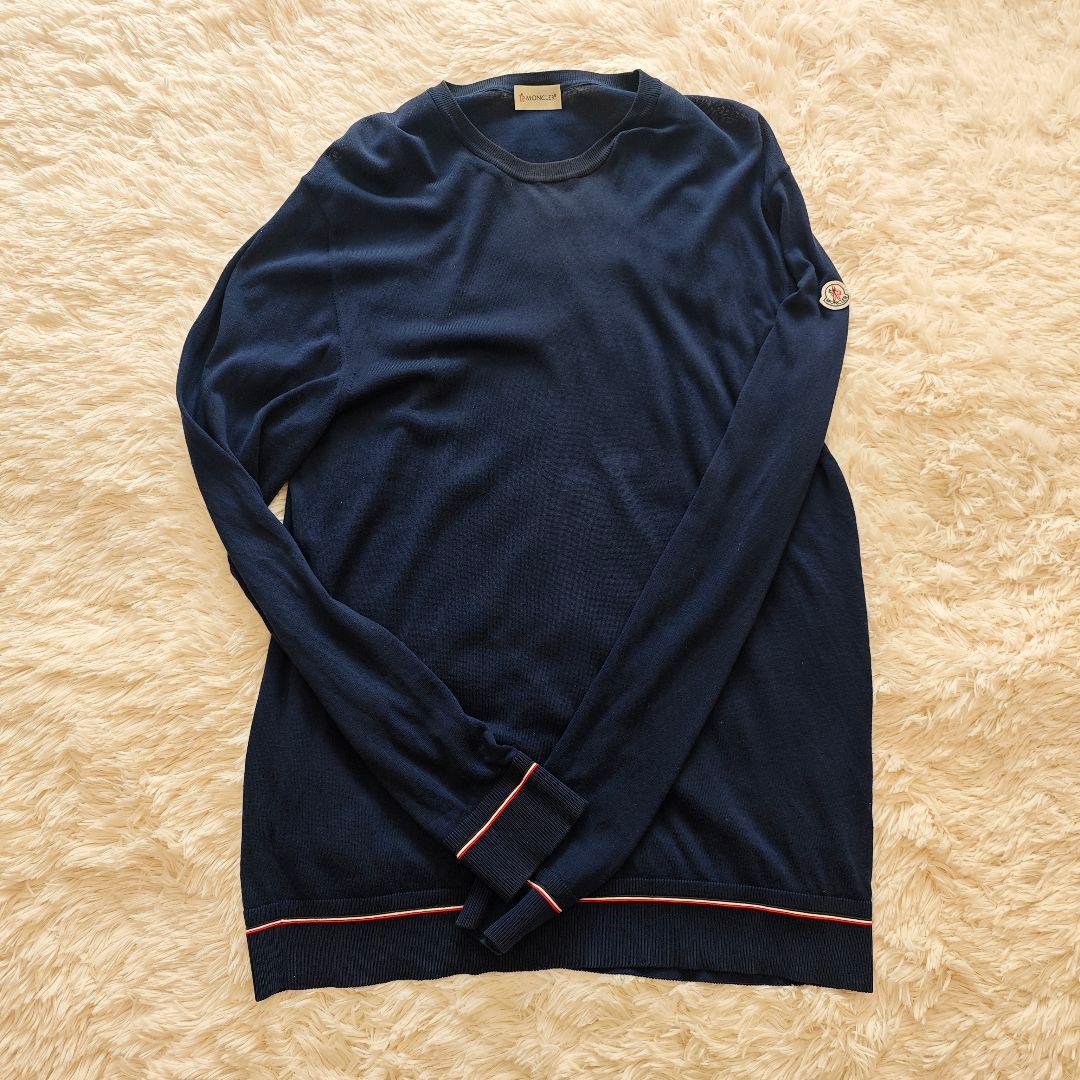 ☆美品☆MONCLER モンクレール ニット サイズXXL 紺 正規 MONCLER（モンクレール） MAGLIONE TRICOT CARDIGAN ネイビー ニット