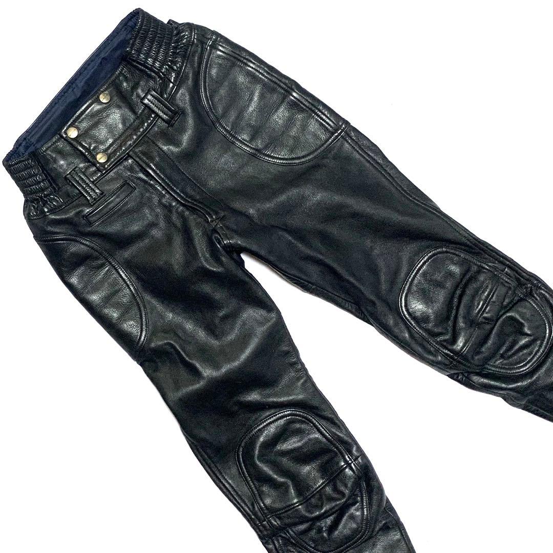 クシタニ Lサイズ レザーライディングパンツ メンズ 黒 本革