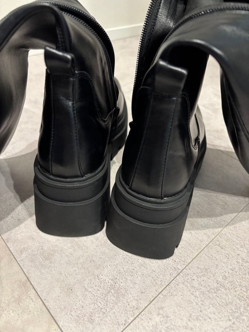 MAA様専用 ほぼ新品R&E ロングブーツブラック - メルカリ