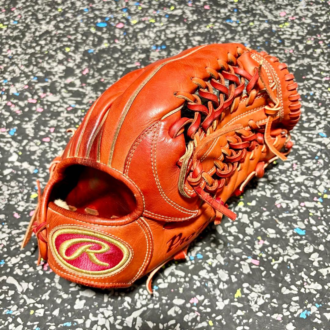 ローリングス プロプリモ 和牛レザー 硬式用 外野手用 グローブ レッドオレンジ Rawlings（ローリングス） グローブ メンズ レディース 硬式 HOHR