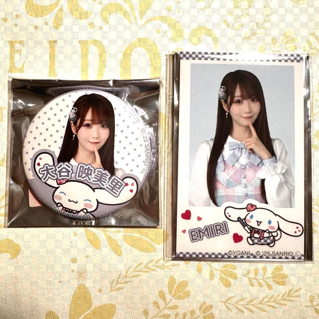 イコールラブ イコラブ 大谷映美里 シナモロール 缶バッジ フォト