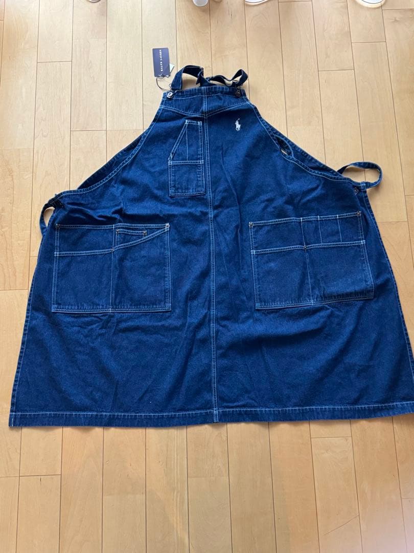 新品 RALPH LAUREN ダークデニム オーバーオールエプロン タグ付