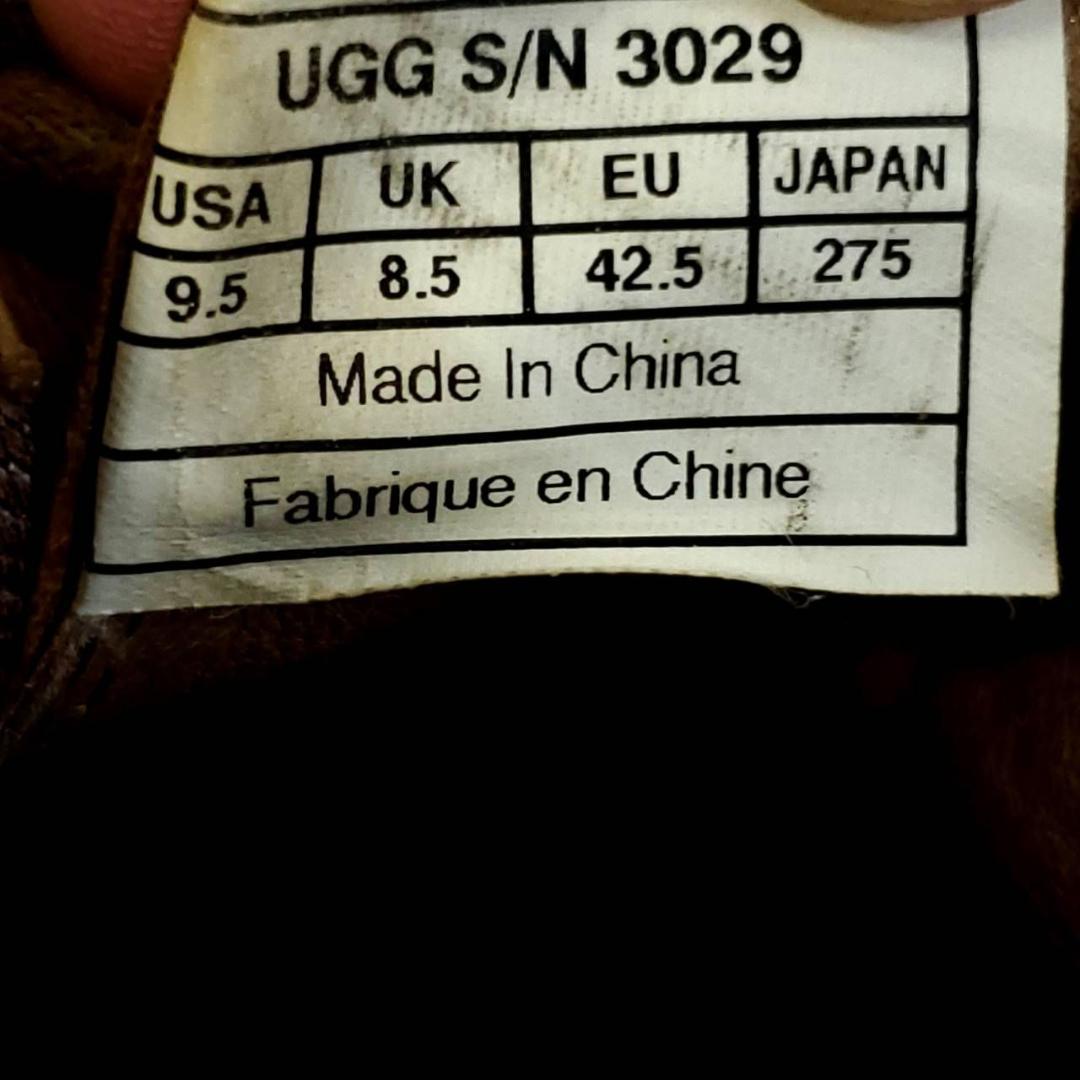 アグ　激レア　オールレザー　レースアップブーツ　27.5cm　ブラウン