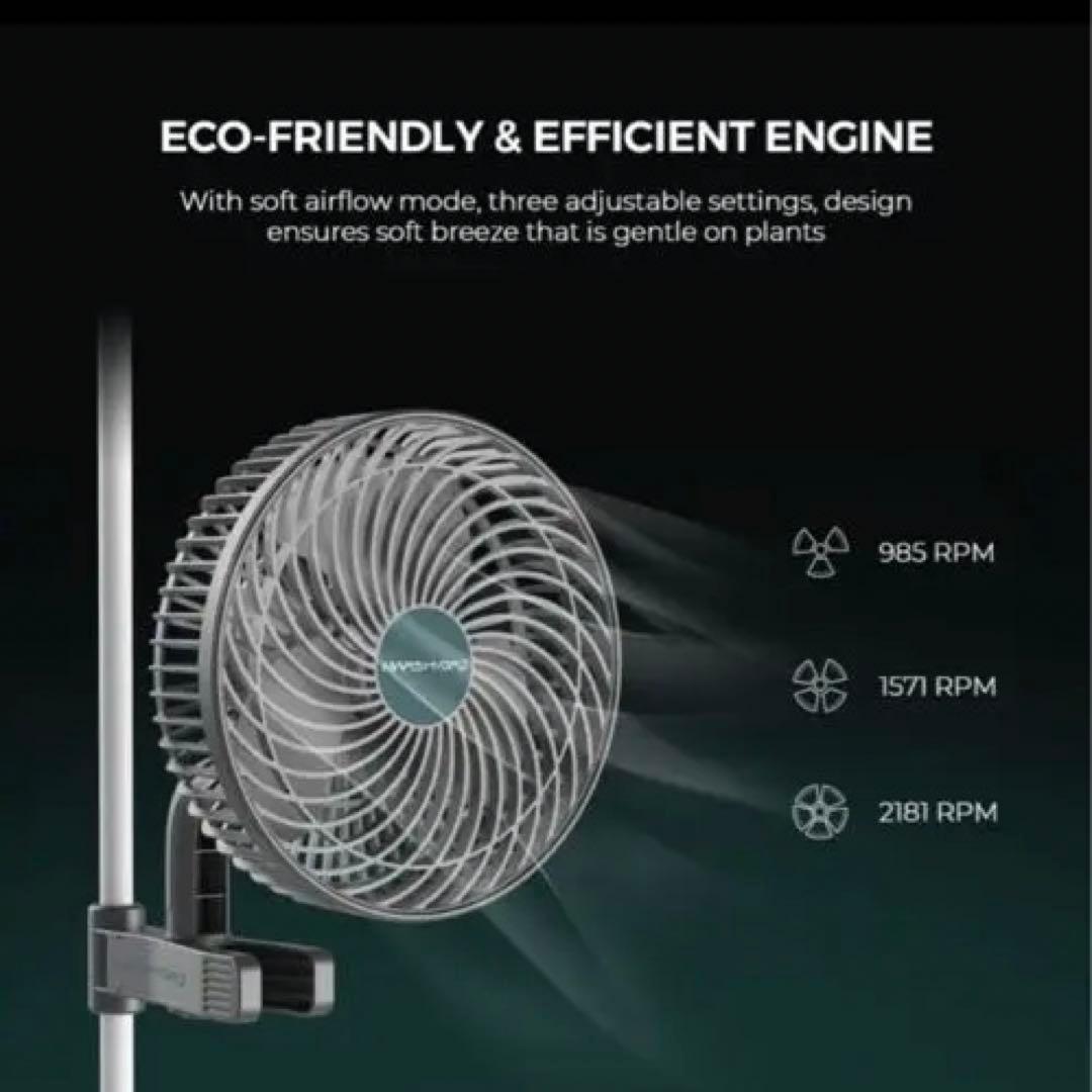 MarsHydro クリップオンファン 壁掛け扇風機