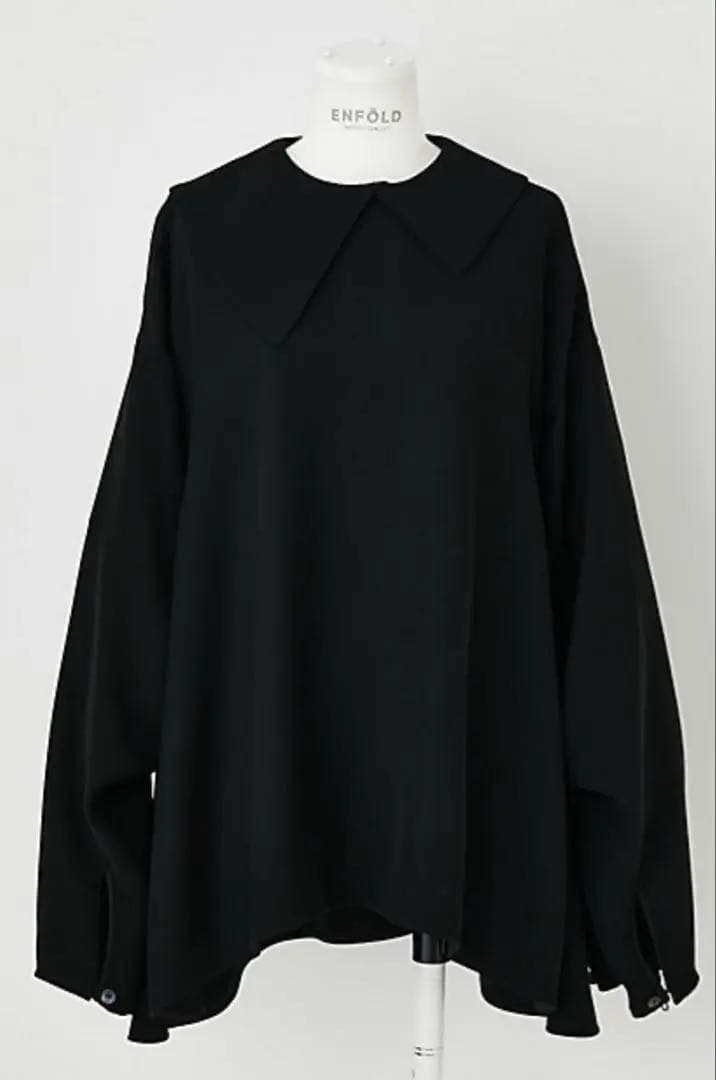 中古】ENFOLD PEツイル アシンメカラーBLOUSE 38