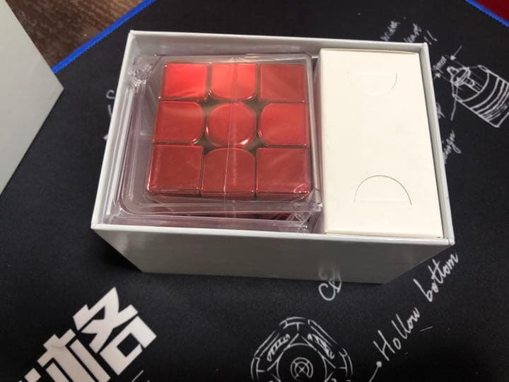 GAN 356XSM Metallic「電気メッキ」赤色 ルービックキューブ