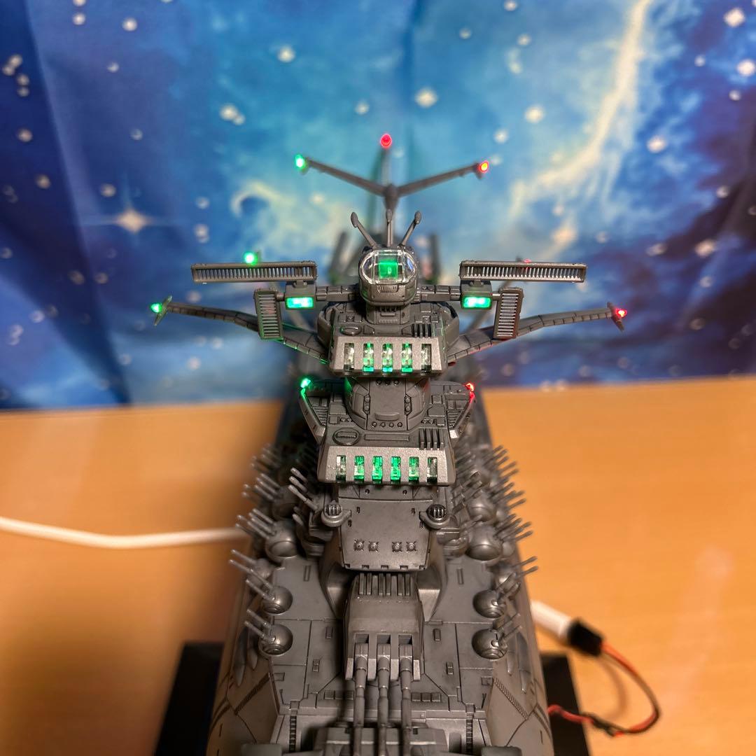 T*i様 宇宙戦艦ヤマト 1/500 フル電飾！完成品。墨入れ