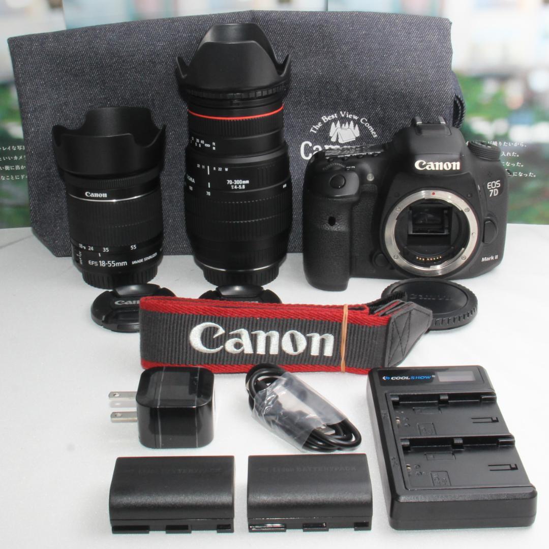 ❤️予備バッテリー付き❤️Canon EOS 7D Mark II 望遠レンズセット