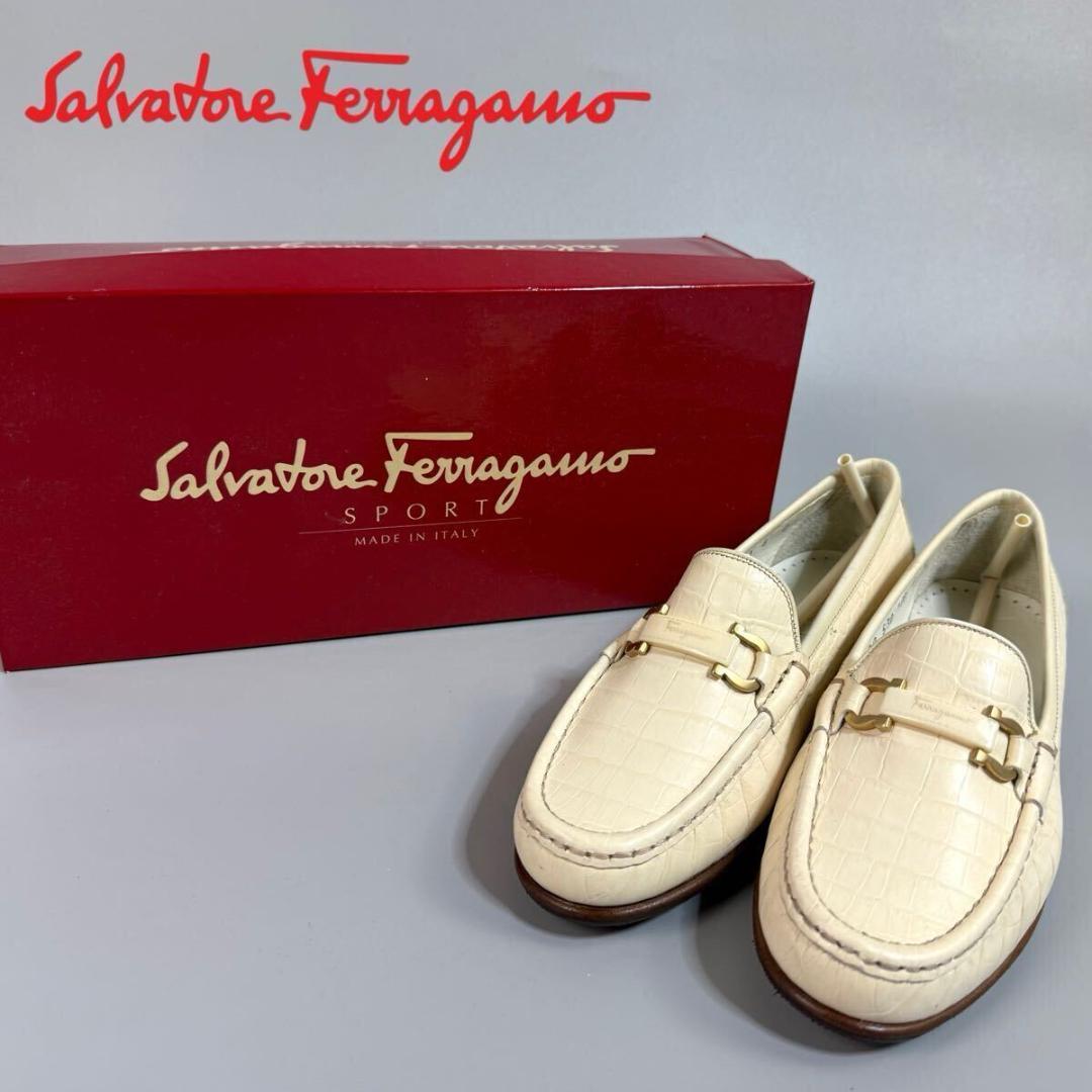 【未使用】フェラガモ クロコ 型押し ローファー 6サイズ イタリア製 元箱付き 楽天市場】サルヴァトーレフェラガモ ガンチーニ金具 クロコ