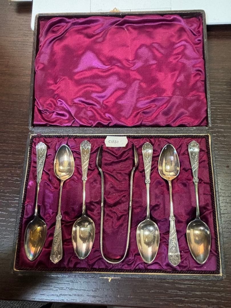 虎*ん様 イギリス製 シルバースプーン　ヴィンテージ　銀メッキ 刻印 アンティークシルバー刻印の見分け方