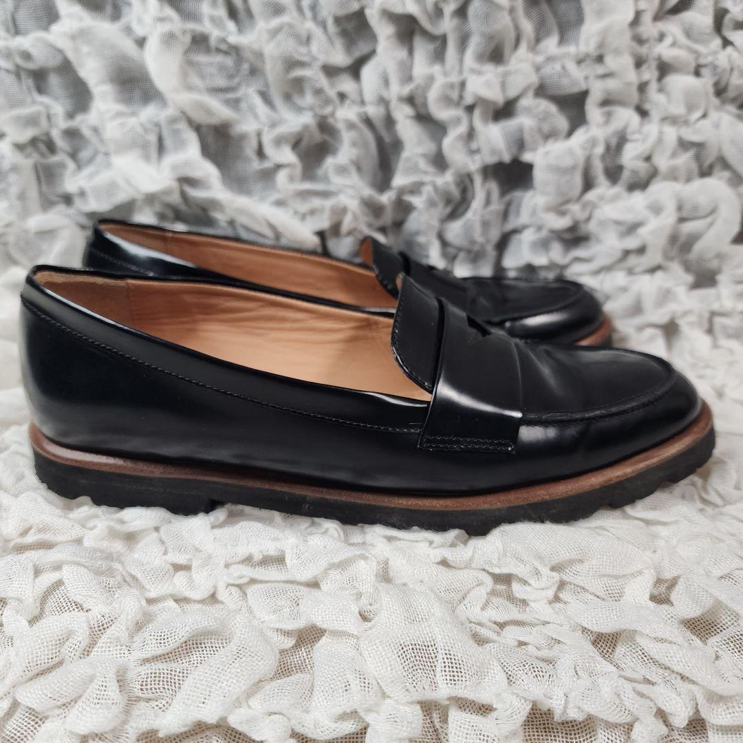 美品 ファビオルスコーニ レザー コインローファー ビブラムソール