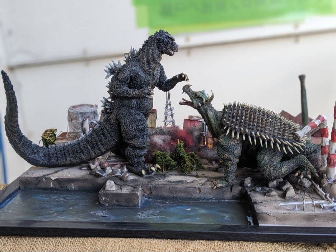 ゴジラの逆襲 レジンキット 決戦ジオラマセット 塗装・完成品 - メルカリ