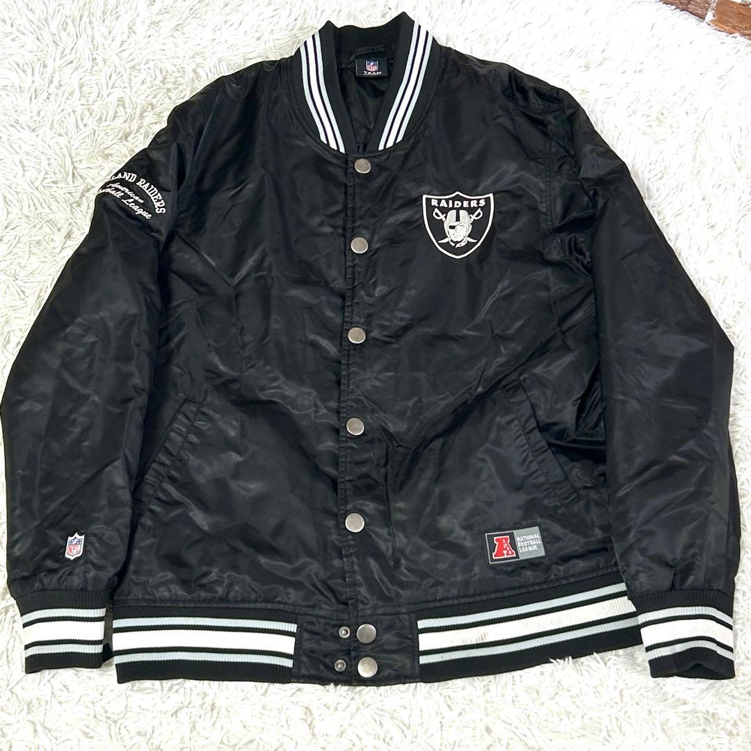 美品】NFL RAIDERS レイダース スタジャン 刺繍ワッペン ジャケット