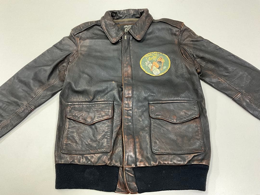 ブラックトップモーターサイクル BTMC 馬革 A-2 スカル TALON