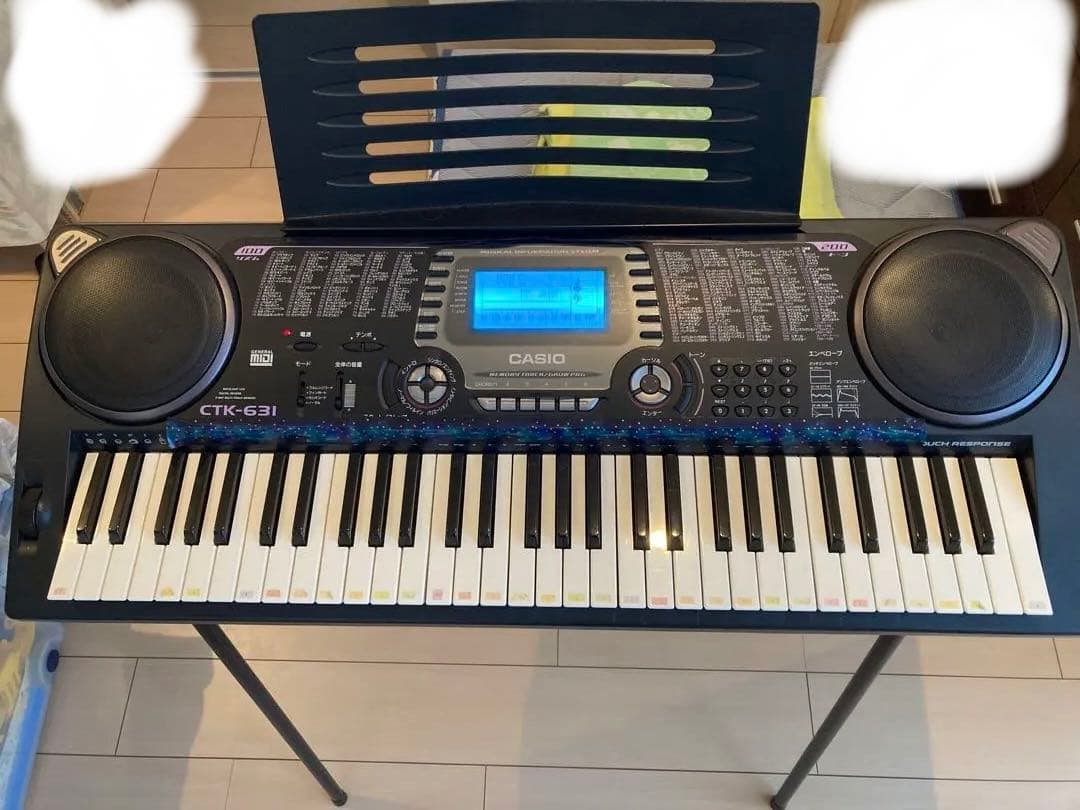 値下げ！CASIO CTK-631電子キーボード スタンド アダプタ61 鍵盤
