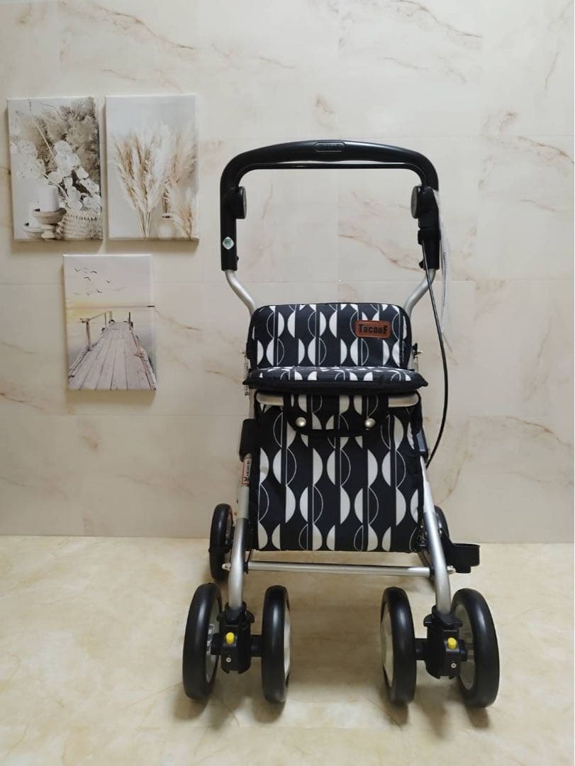 シルバーカー 【幸和製作所】　ルーティⅡ ブラック 楽天市場】シルバーカー ミドルタイプ ルーティ2 コンパクト 座れる 幸