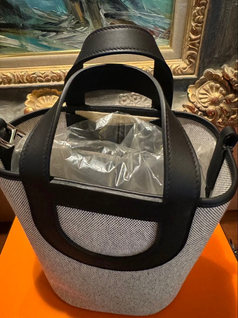 HERMES インザループ 18 黒 ブラック キャンバス - メルカリ