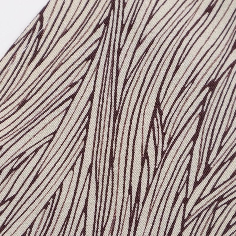 《タイガー★長尺■中形堰出し小紋■細やかフランス縞淡いベージュKY1-6》