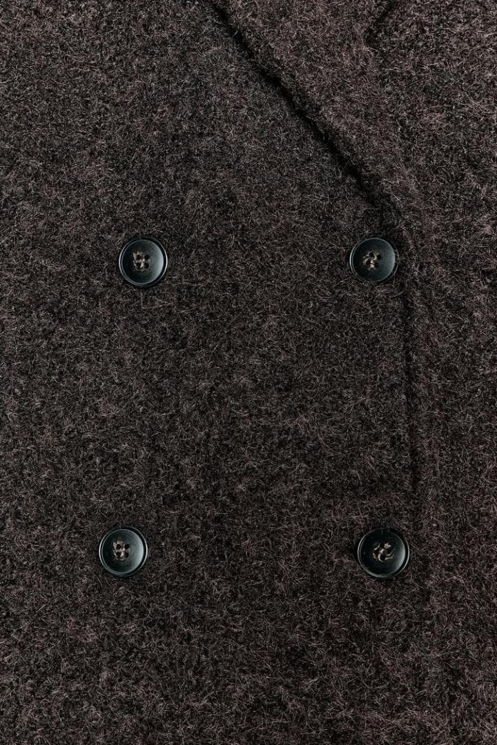 ZARA ザラ ブークレダブルブレストミディ丈コート M - メルカリ