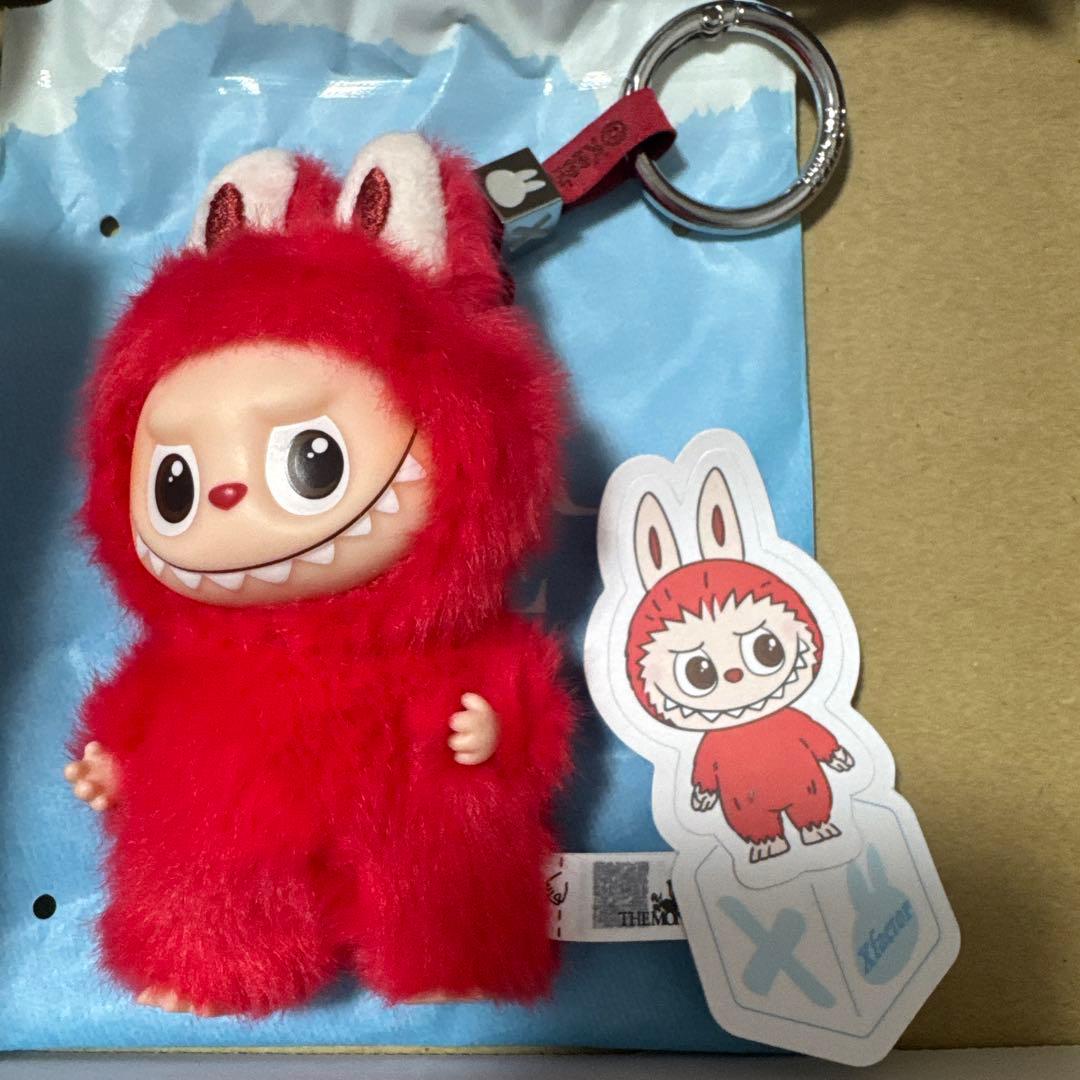 開封のみ未使用 ラブブ イニシャルキーホルダー かわいい赤 X - メルカリ