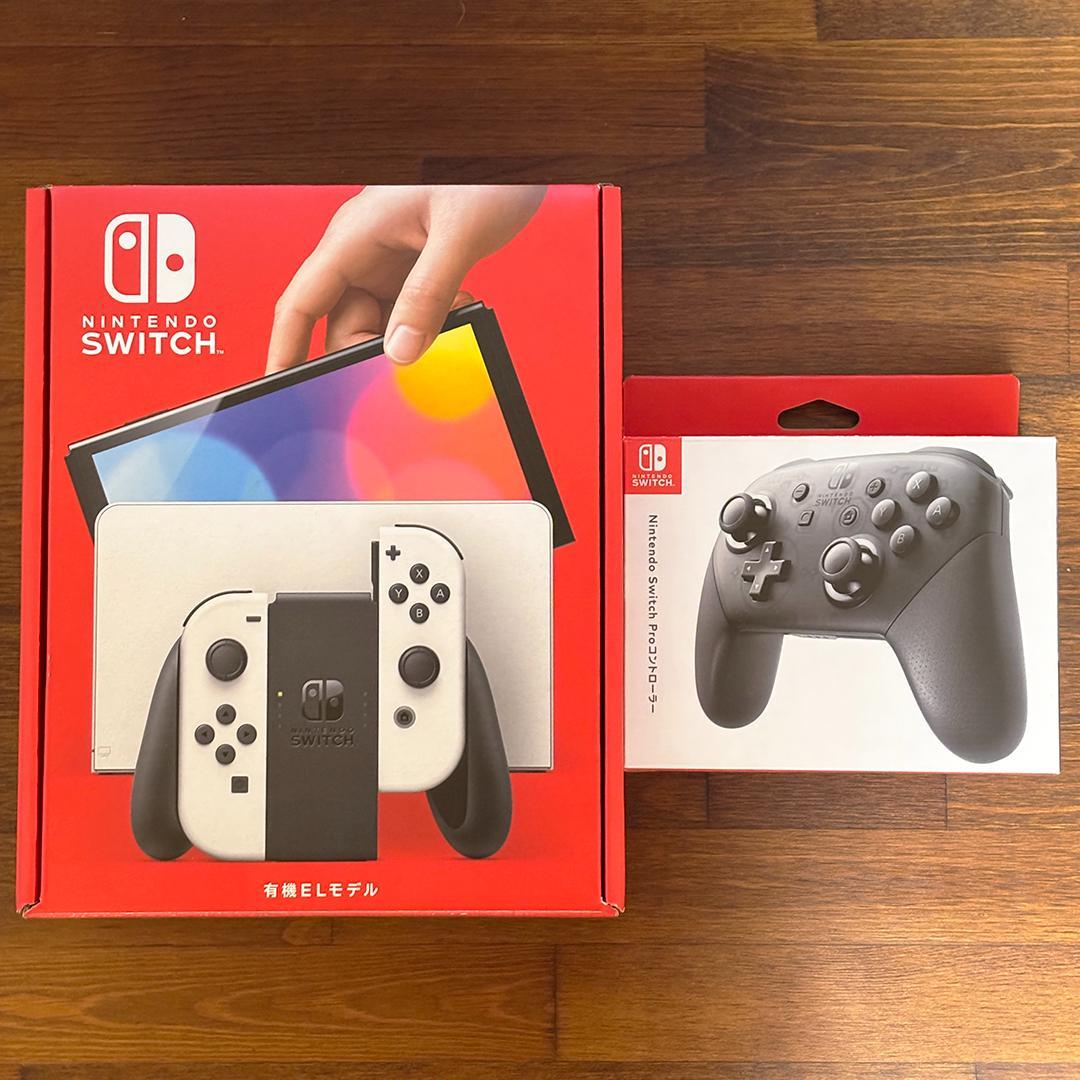 Nintendo Switch 有機EL ホワイト プロコン - メルカリ