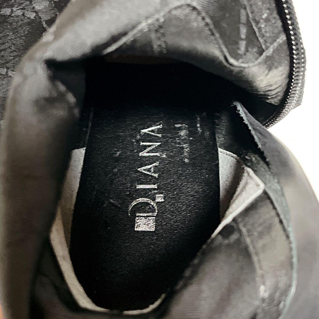 極美品】DIANA ダイアナ ロングブーツ 黒 24cm レザー 日本製 美脚