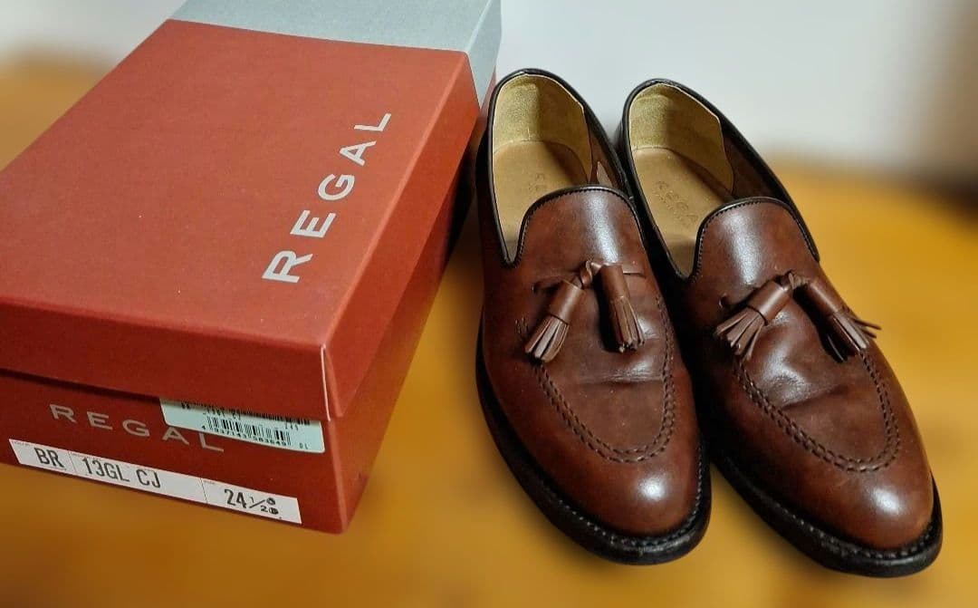 REGAL タッセルローファー ブラウン 最新モデル 13GL CJ 24.5㎝ REGAL（リーガル） 公式 REGAL 13GL タッセル ブラウン ビジネス