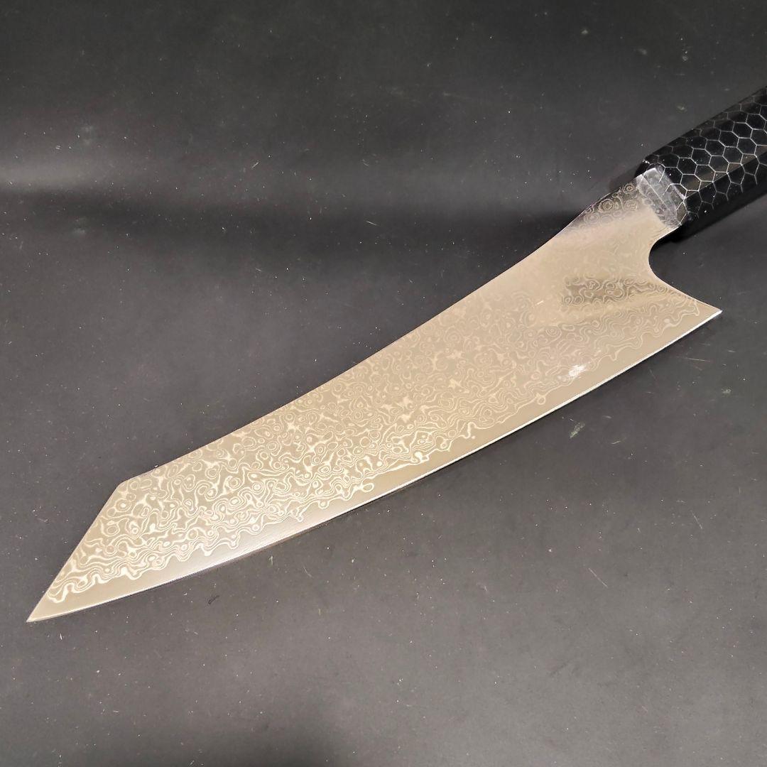 魚捌き 鬼反り 剣型 切付型 牛刀 V金10号 67層ダマスカス 包丁 八角柄