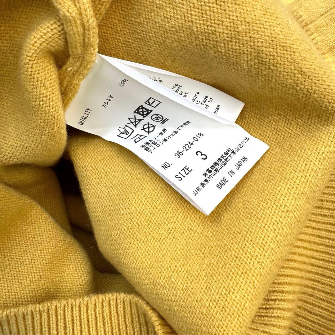 Yonetomi リジッドカシミヤ ニット YELLOW 3 - メルカリ