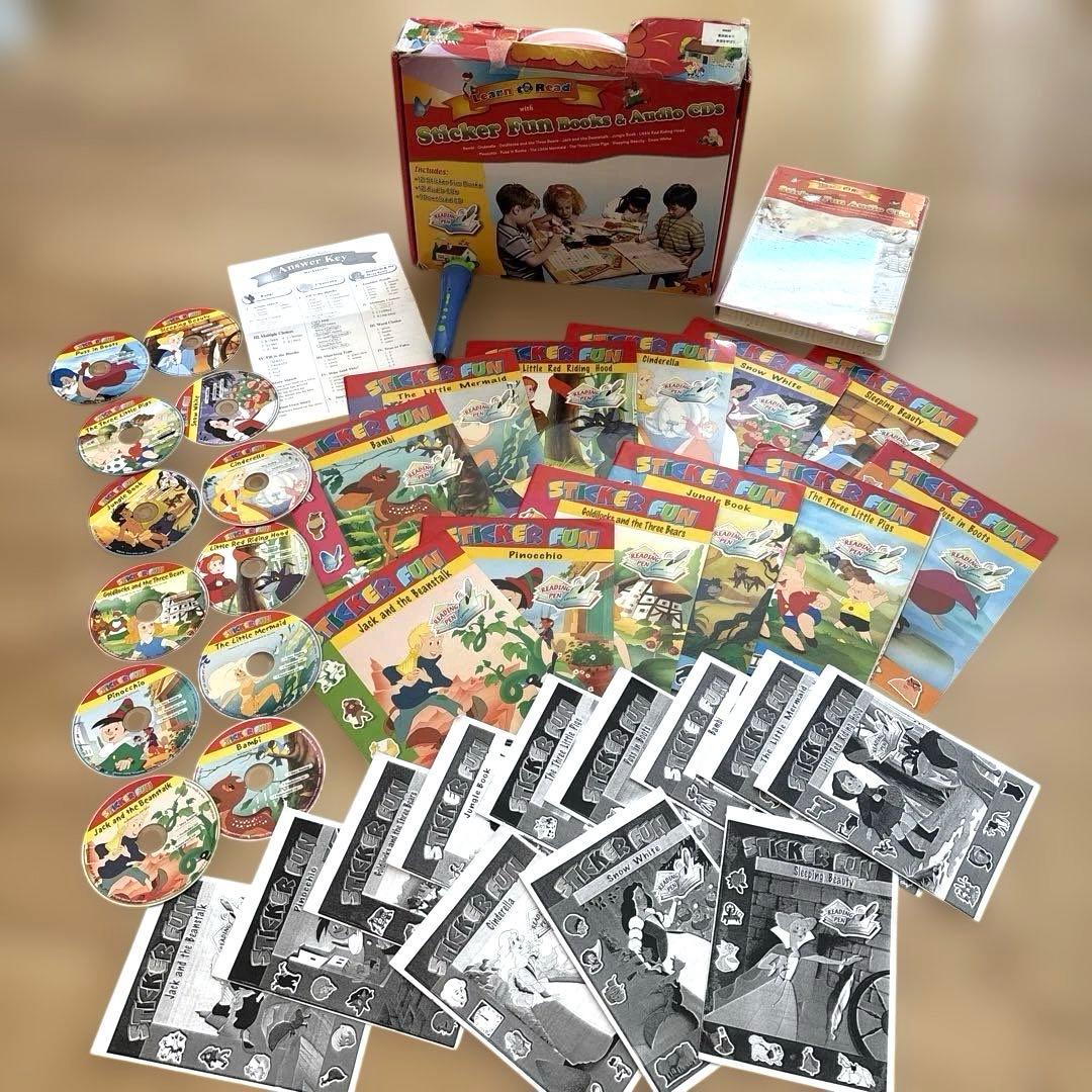 英語教材　スティッカーファンブック＆オーディオCDセット　日本語訳付き Amazon.co.jp: スカラスティック I Spy Phonics Fun 英語教材 12冊