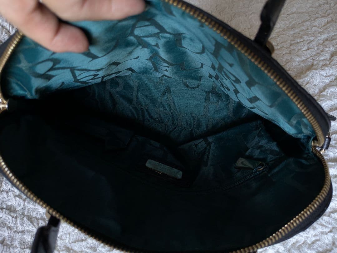 FURLA フルラ○パイパー ハンドバッグ 2way レザー クロコ型 黒○美品