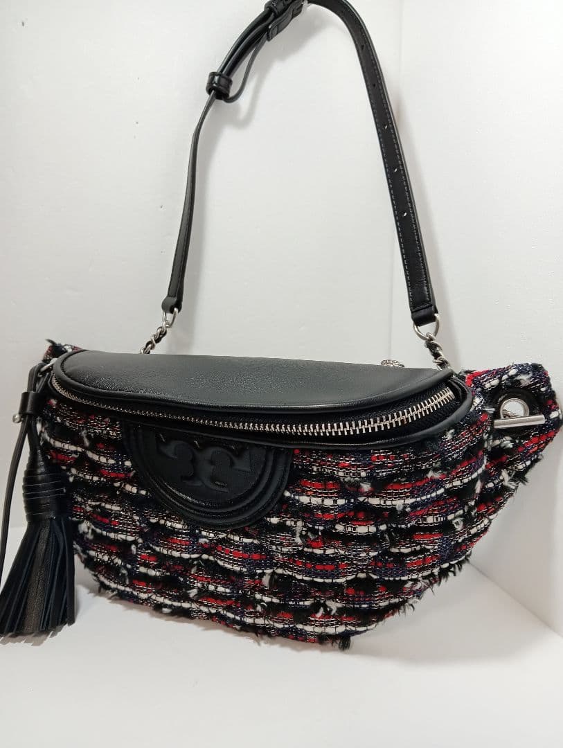 トリーバーチ 61482 FLEMING TWEED BAG ウエストバッグ - メルカリ