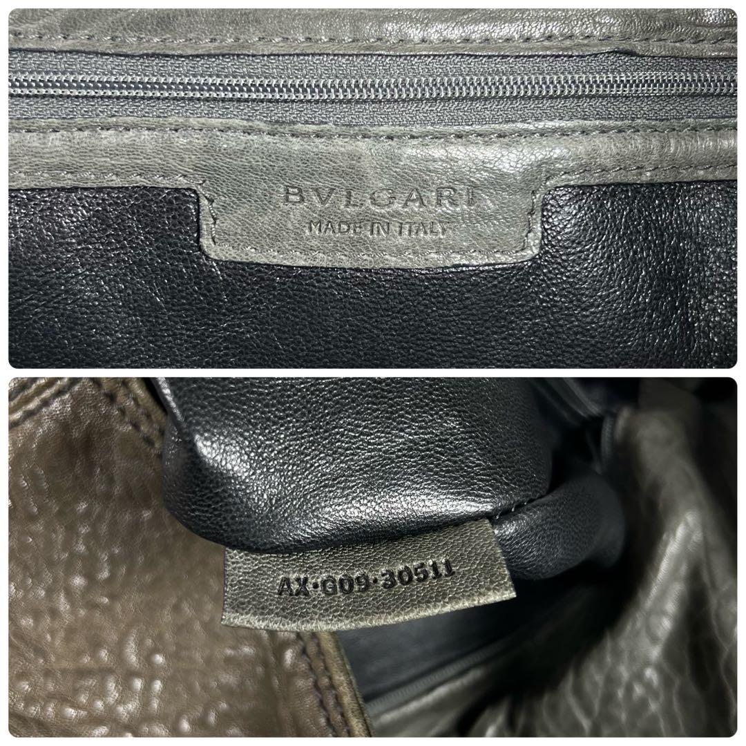 良品】BVLGARI ブルガリ レオーニ ショルダーバッグ 2way カーキ