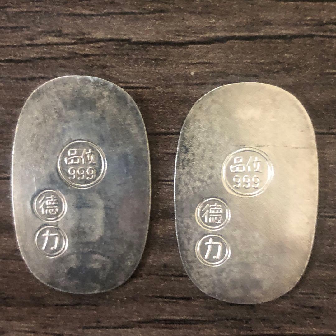 徳力小判2枚 純銀999刻印 - メルカリ