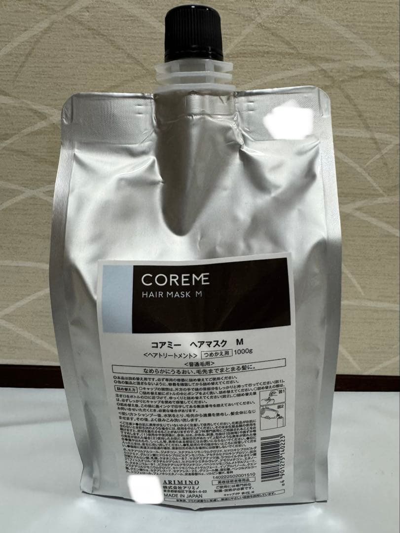 コアミー M ヘアマスク1000g 詰替 コアミー M シャンプー マスク 1000ml 詰め替えセット - メルカリ