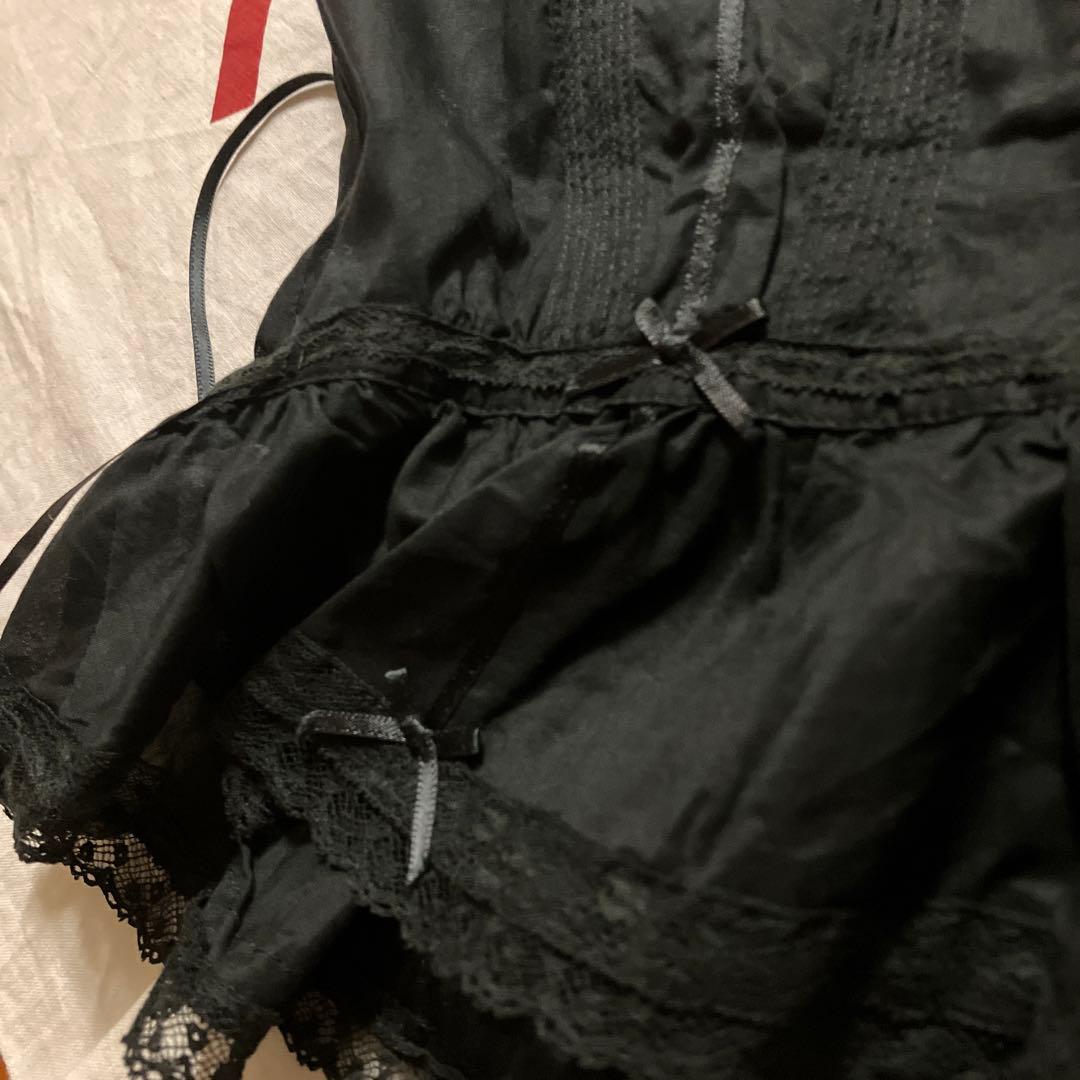 ピンクハウス 未使用品 綿ローン&フランス製?!レース黒生地