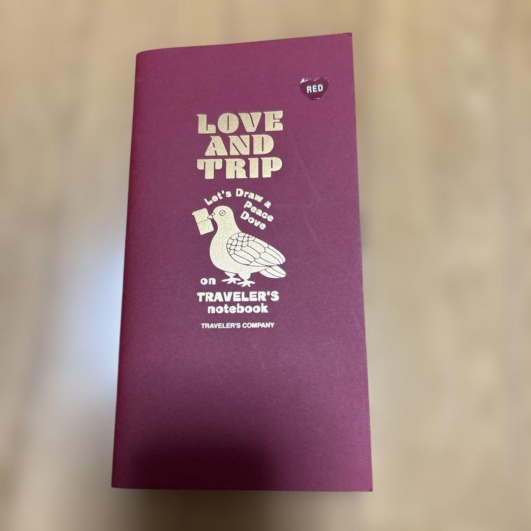 トラベラーズノート レッド LOVE&TRIP カバー - メルカリ