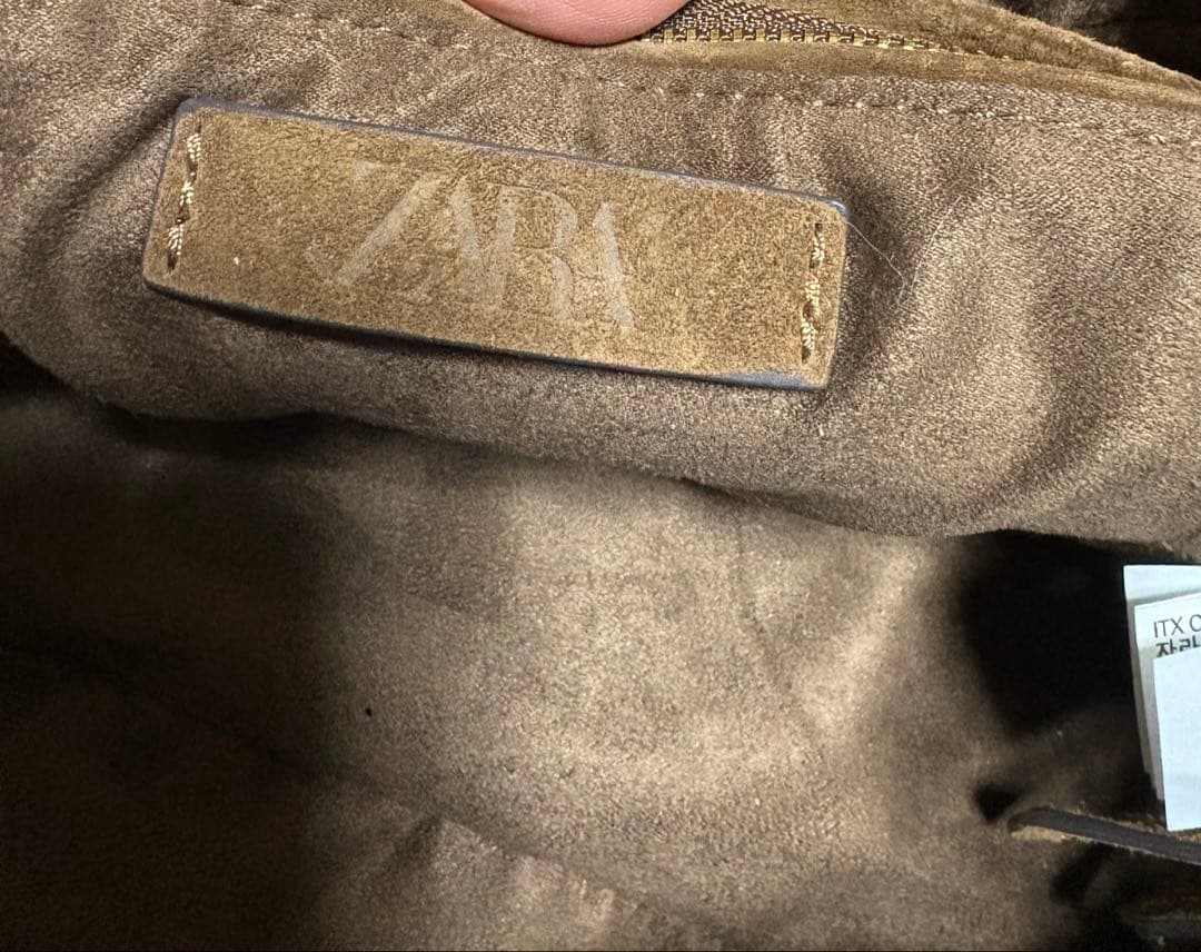 ZARA☆ミニレザーボウリングバッグ完売品難あり - メルカリ