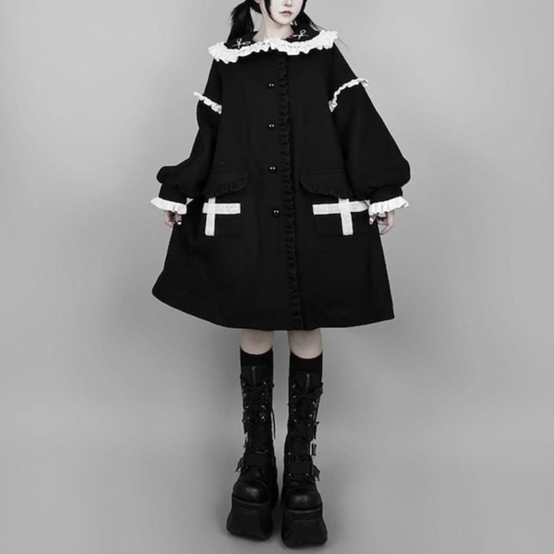 未使用タグ付 DimMoire ディムモアール 十字の誓いフリルコート