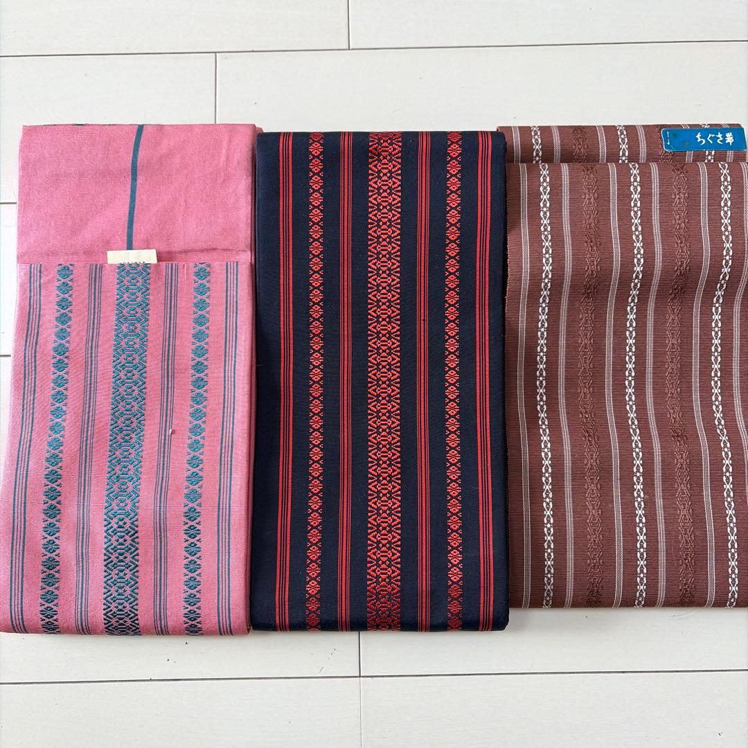 □S31□半幅帯 22点セット□大量まとめて売り□未使用品～汚れ有 半巾