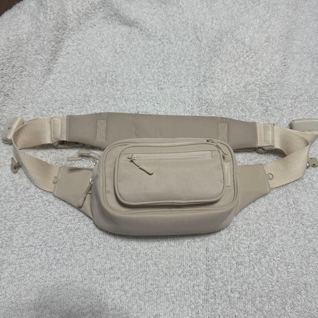 POMUL ナチュラルアイボリー ウエストポーチ GERRY（ジェリー） ウエストポーチ 撥水加工 リサイクルポリエステル