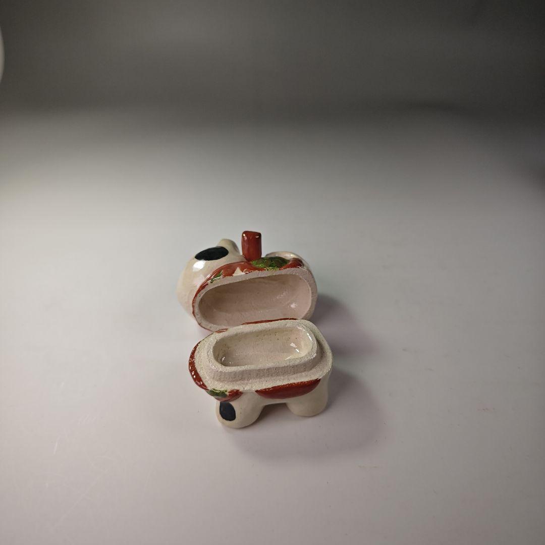 ウ317 香合『伊東桂楽造』『干支 はりこ 犬 香合 共箱』茶道具